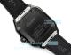 THB Swiss Copy Cartier Santos Silver Dial Black Steel Leather Strap Watch (2)_th.jpg